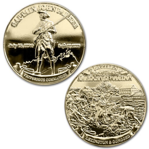 Battle of Lexington And Concord Battles of the American Revolution Gold Clad Coin