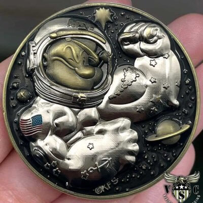 Popeye Verses Mars Challenge Coin