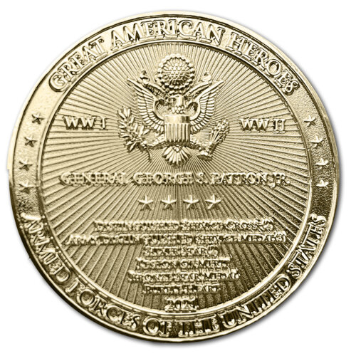 General George S Patton Great American Heroes Gold Clad Coin