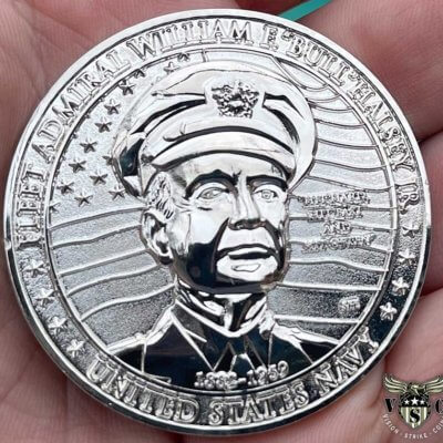 Fleet Admiral William Bull Halsey Great American Heroes Sterling Silver Clad Coin