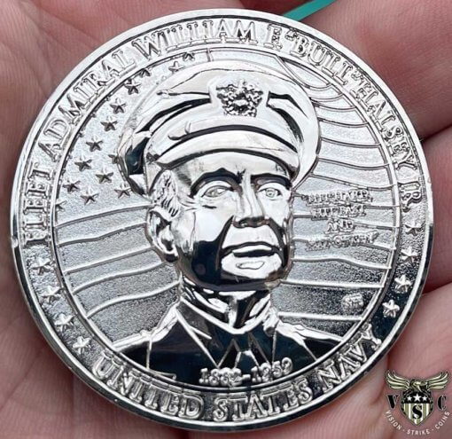 Fleet Admiral William Bull Halsey Great American Heroes Sterling Silver Clad Coin