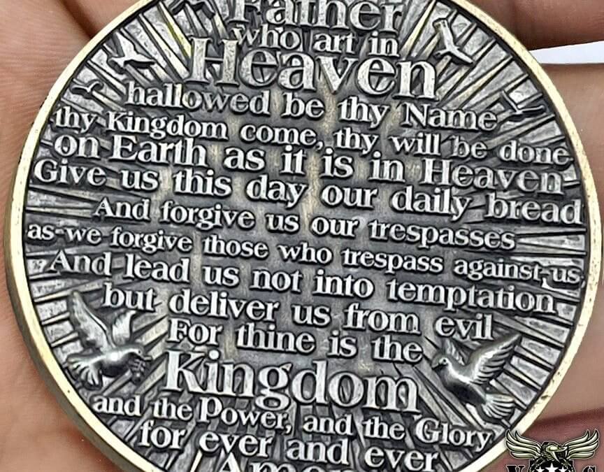 Lord's Prayer 6:19-13 Mathew 6:9-13 Gospel Biblical Coin