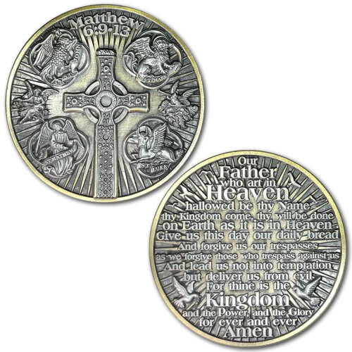 Lord's Prayer 6:19-13 Mathew 6:9-13 Gospel Biblical Coin