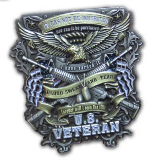 US Veteran Military Lapel Pin Front
