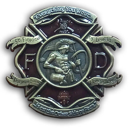 St. Florian Firefighter Golf Ball Marker Front
