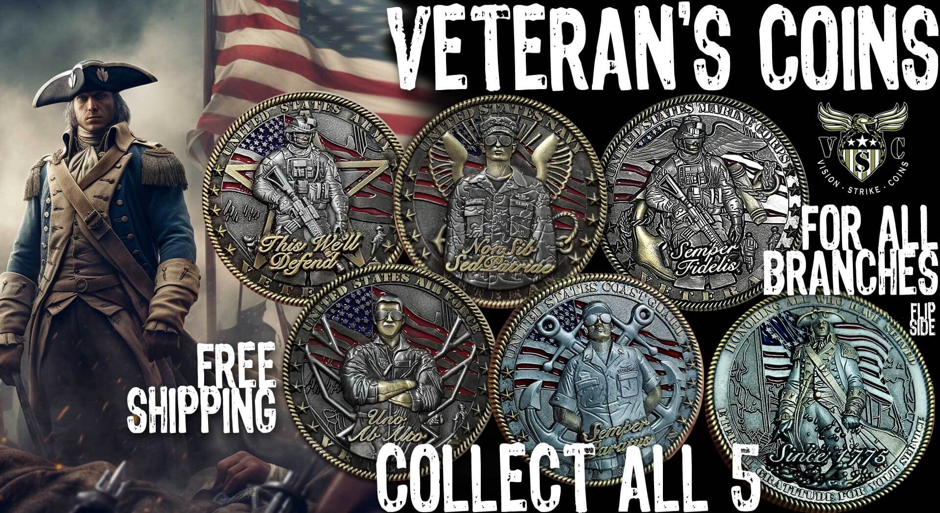 Armed Forces Month Veterans Coins