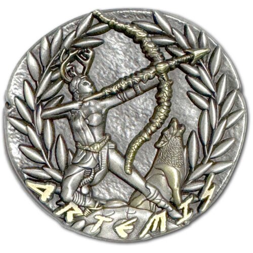 Artemis Greek Goddess of Nature, Childbirth, Wildlife, Healing, The Hunt Ancient Collectible Coin
