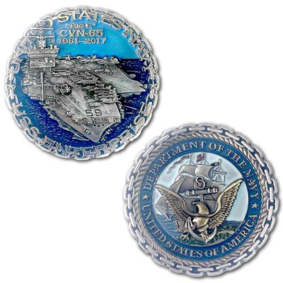 US Navy CVN-65 Enterprise Aircraft Carrier Collectible Challenge Coin