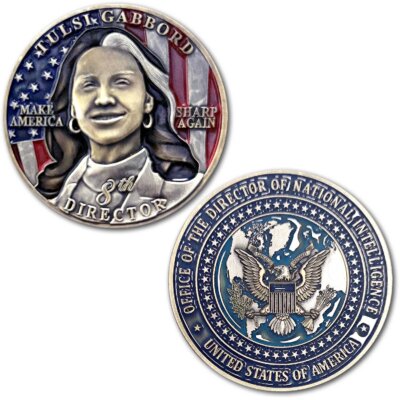 Tulsi Gabbard 8th Director National Intelligence Make America Sharp Again Collectible Challenge Coin