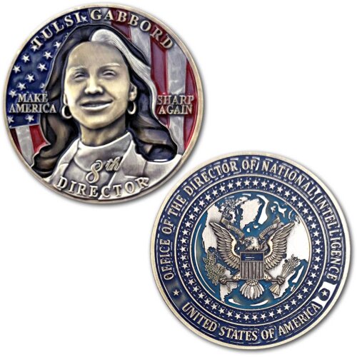 Tulsi Gabbard 8th Director National Intelligence Make America Sharp Again Collectible Challenge Coin