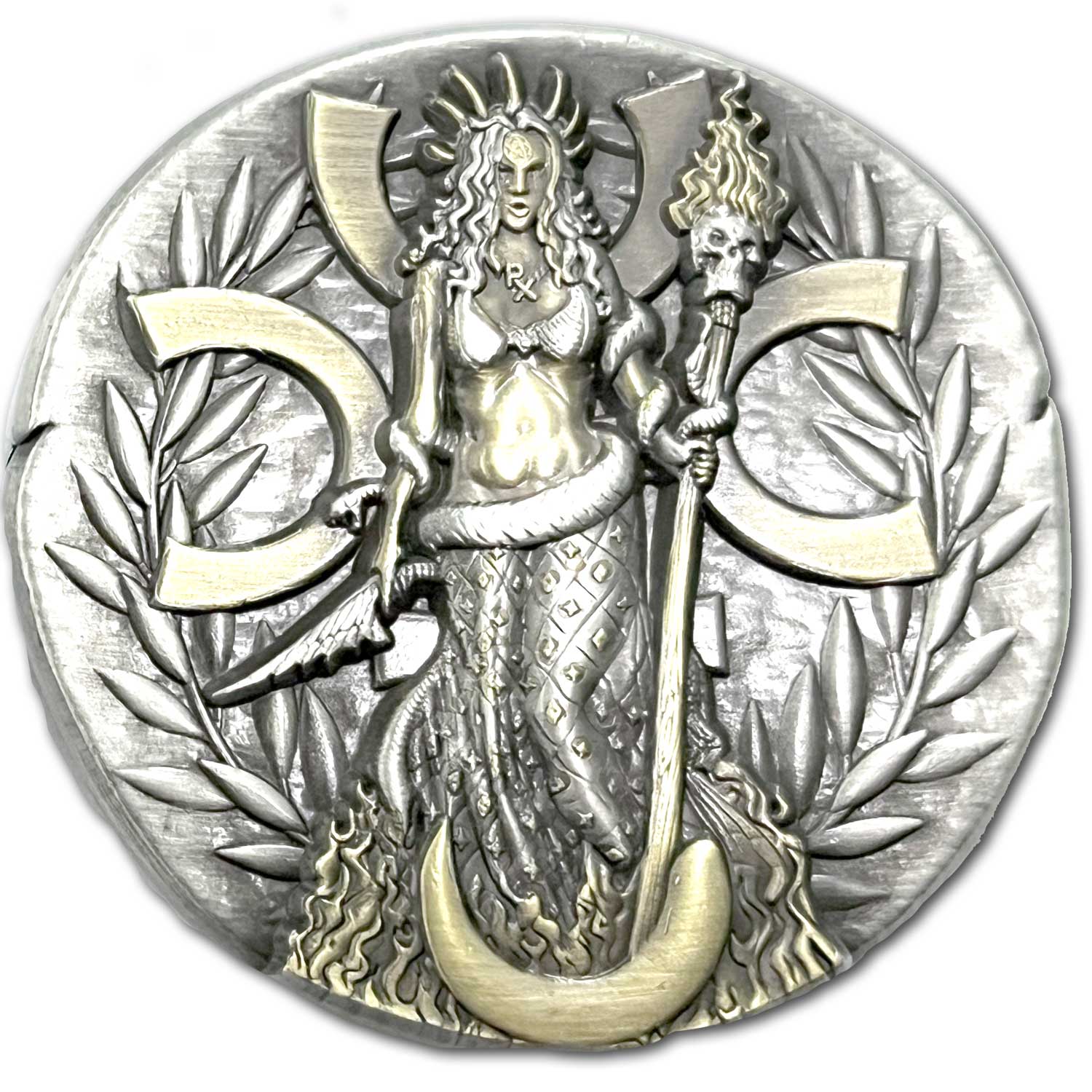 Hecate Greek Goddess of Crossroads, Night, Light, Magic, Witchcraft, Drugs, and the Moon Ancient Collectible Coin