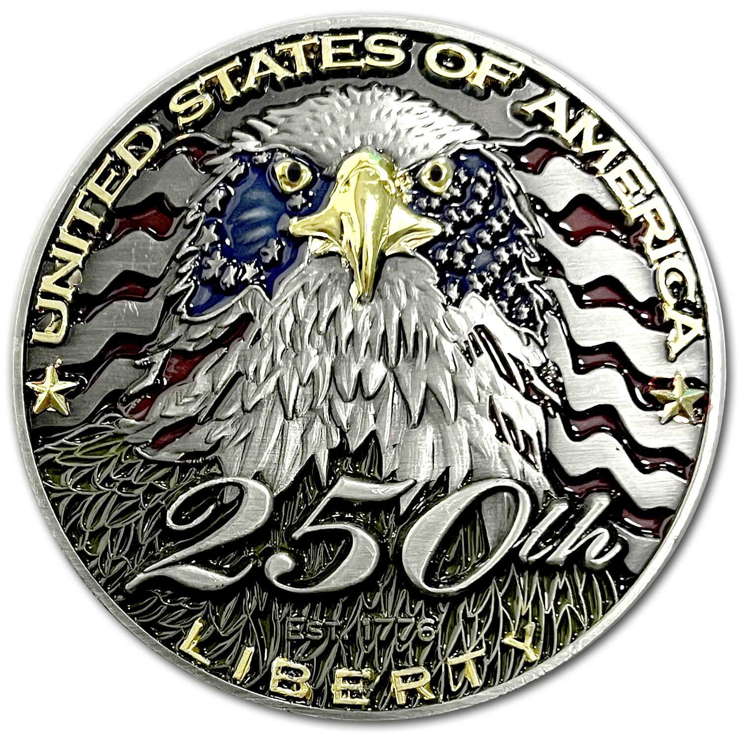 USA 250th Anniversary Birthday Spirit of 76 Patriotic Collectible Challenge Coin