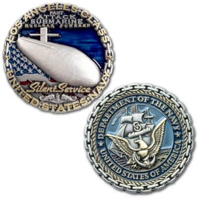 Los Angeles Class Fast Attack Nuclear Submarine US Navy Collectible Challenge Coin