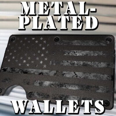 Metal-Plate Cardholder Men’s Wallets