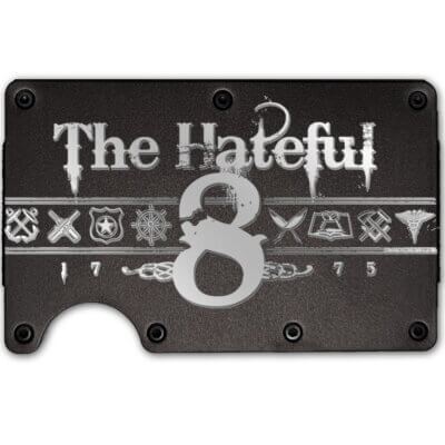 Hateful 8 original Rates Laser Engraved Metal-Plate Cardholder Navy Men’s Wallet