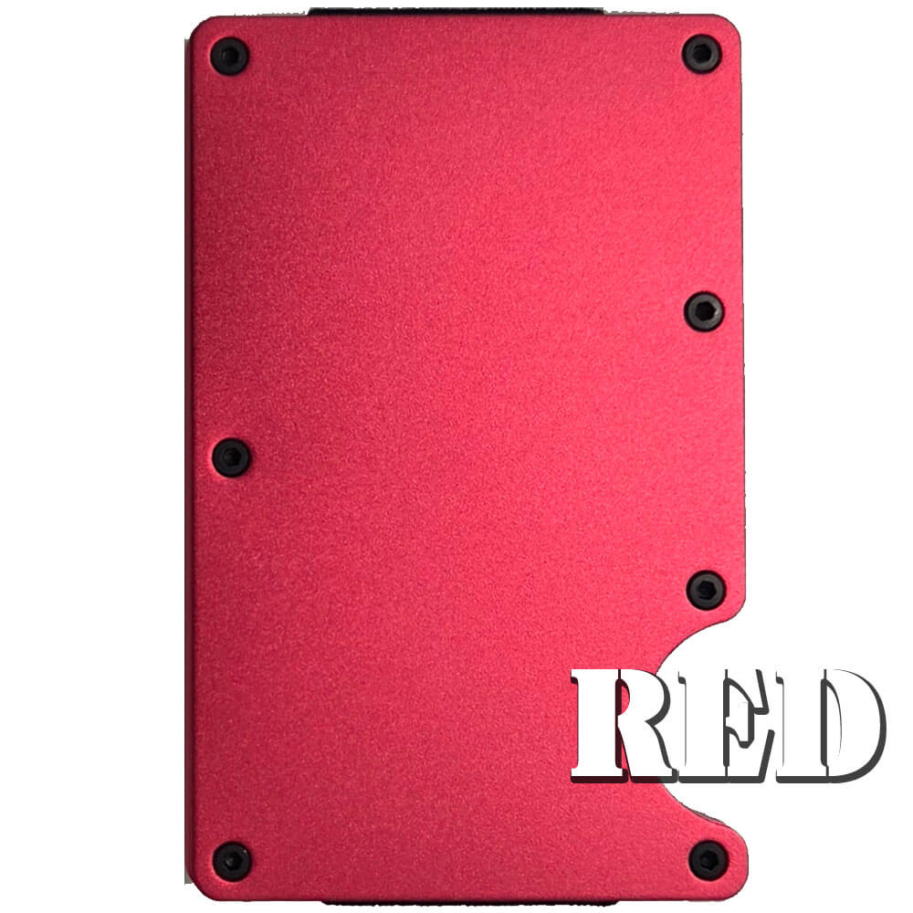 Thin Red Line US Flag Weathered Metal-Plate Cardholder Firefighter Men’s Wallet - Image 4