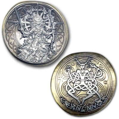 Cernunnos Celtic God of The Hunt Ancient Rainbow Cup Collectible Coin
